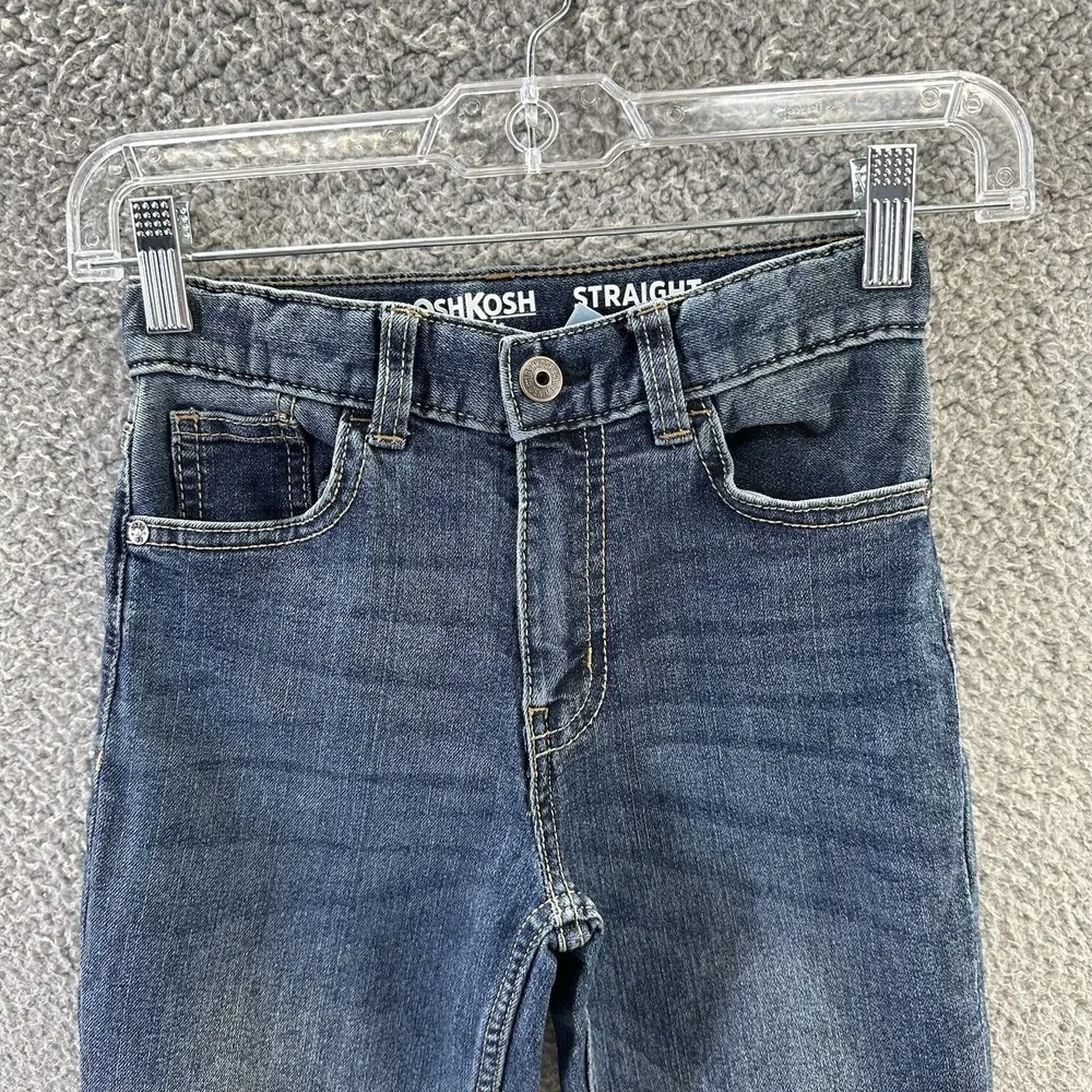 OshKosh B'gosh Jeans Boys Size 7R Blue Denim Classic Straight Leg Jeans